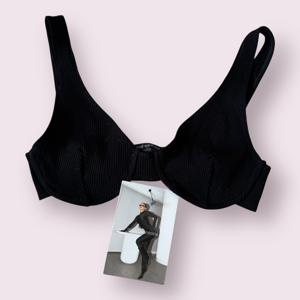 NWT naked wardrobe black ribbed bralette
